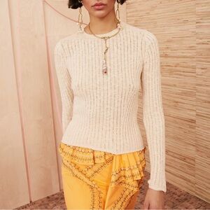 Ulla Johnson Basilia Pullover in Brazilian Sand Size P